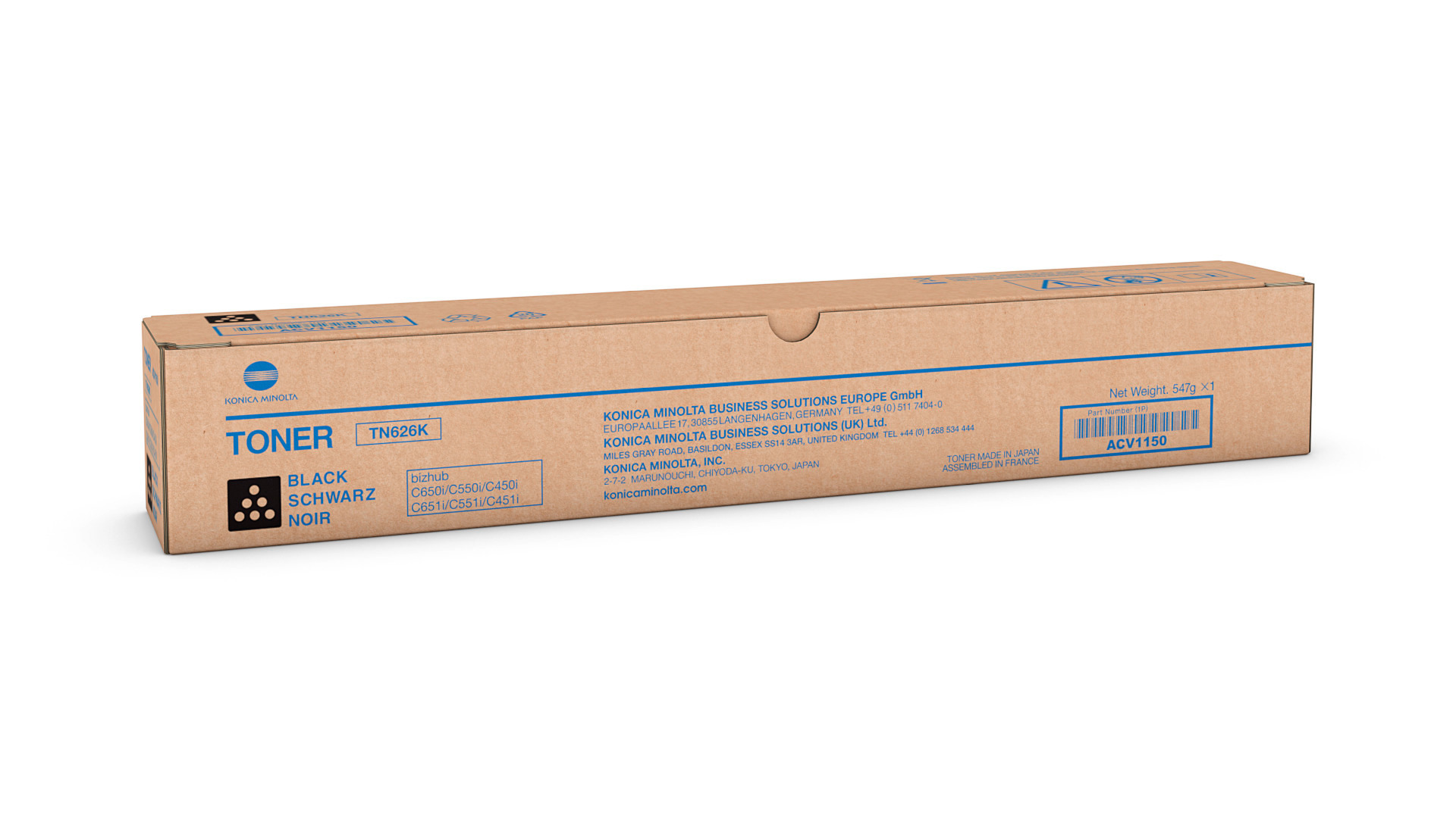  Toner Black for bizhub C450i/C451i/C550i/C551i/C650i/C651i- TN626K